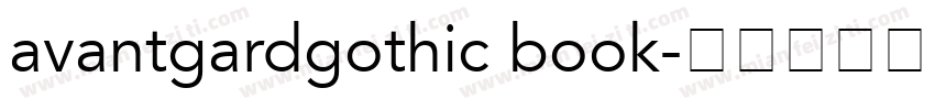 avantgardgothic book字体转换